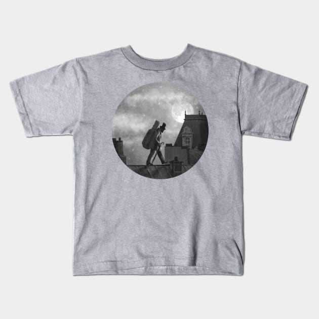 Rooftop Walk Kids T-Shirt by Terry Fan